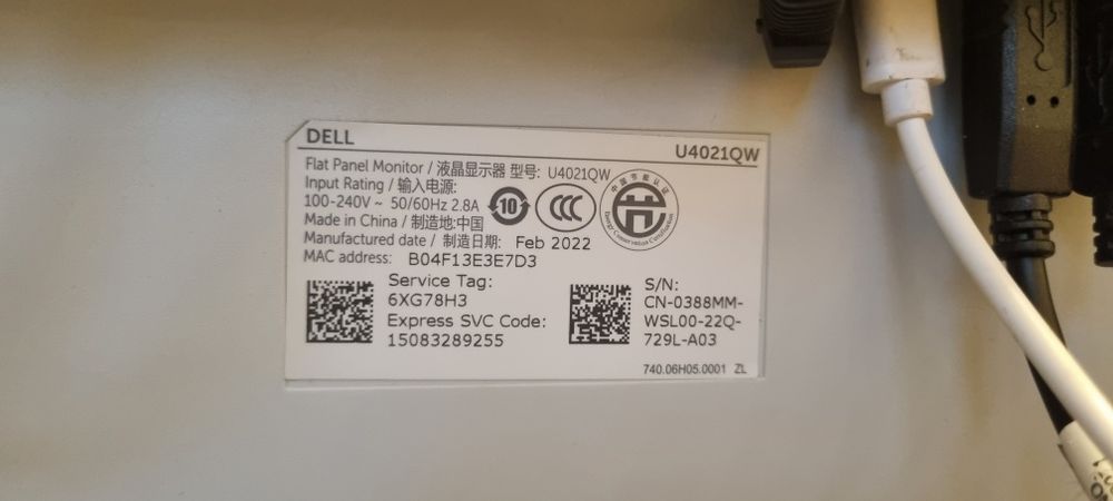 Dell UltraSharp U4021QW 5K2K (5120x2160) 21:9 KVM