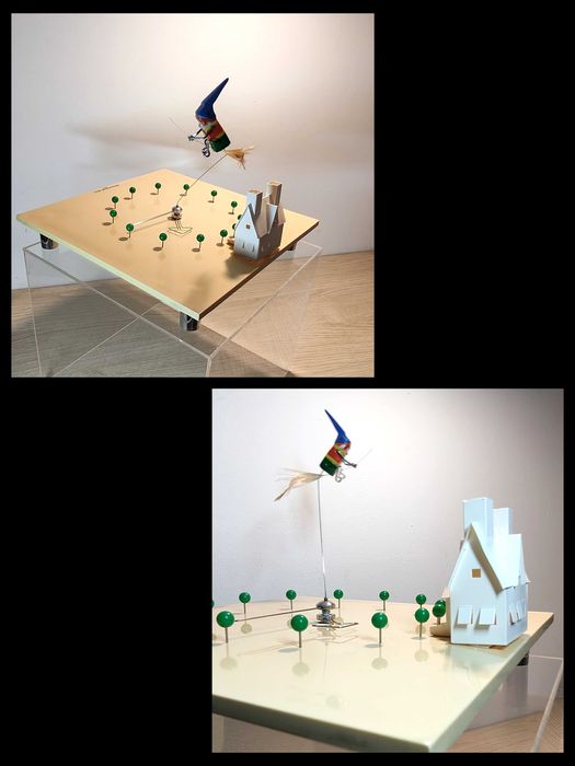 Zegar JECO, Action Art, Maison Lorenz,  Lata 80, unikat kolekcjonerski