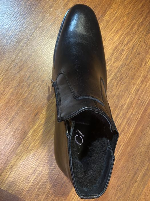 Шкіряні зимові класичні чоловічі ботинки