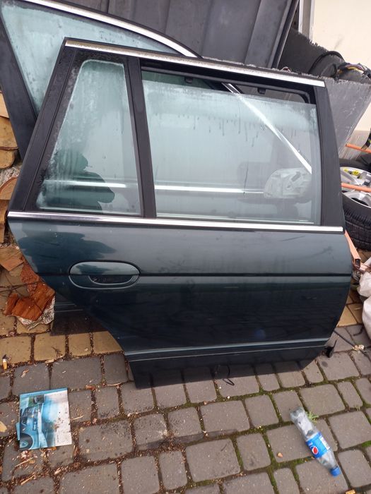 Drzwi tylne prawe bmw e39 lift kompletne zielone touring