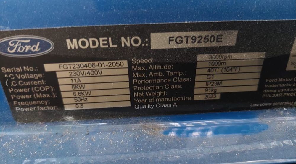 Бензиновий генератор Ford Power FGT9250E