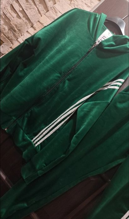 Dres zielony z lampasami L xl