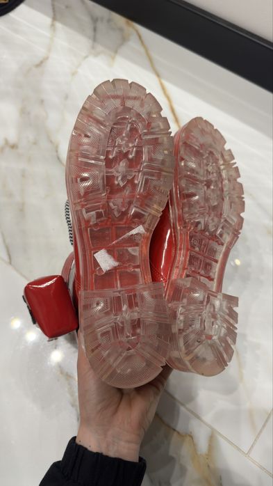 Czerwone botki sznurowane Karl Lagerfeld