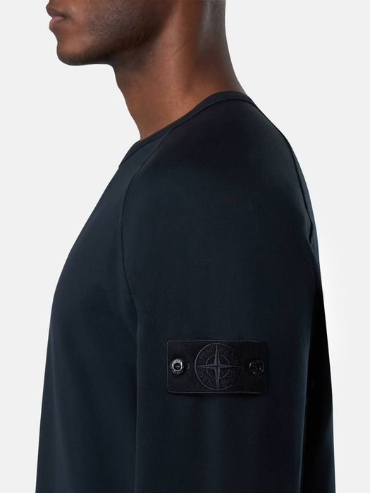 Світшот Stone Island Cotton stretch fleece Ghost Peace 610001 black
