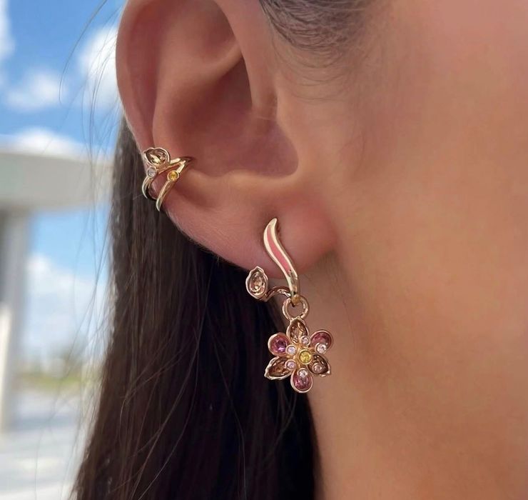 Сережки з кафом та кольє Swarovski idyllia