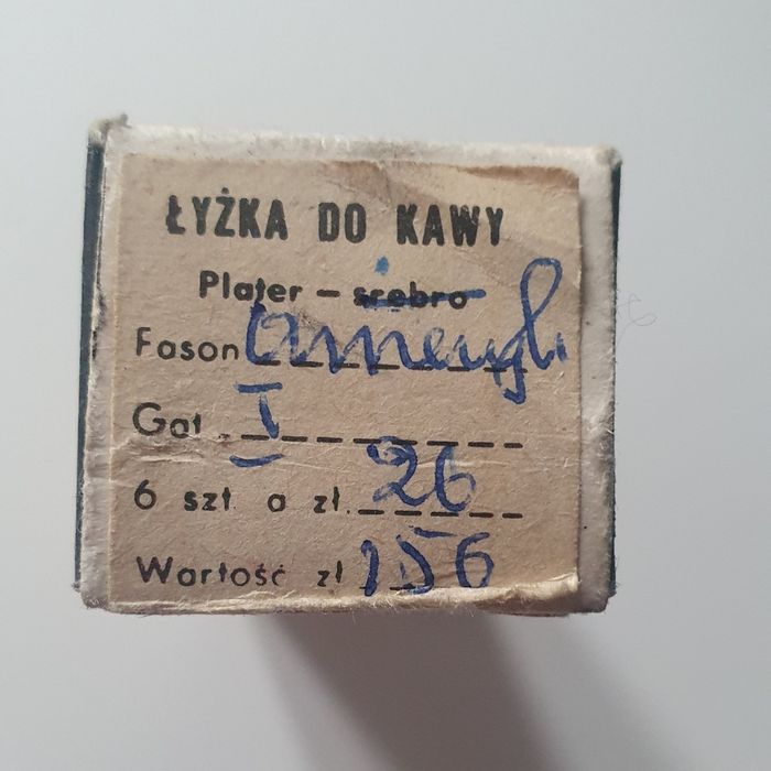 Łyżeczki posrebrzane PRL 1974 – Warszawska Fabryka Platerów Hefra,