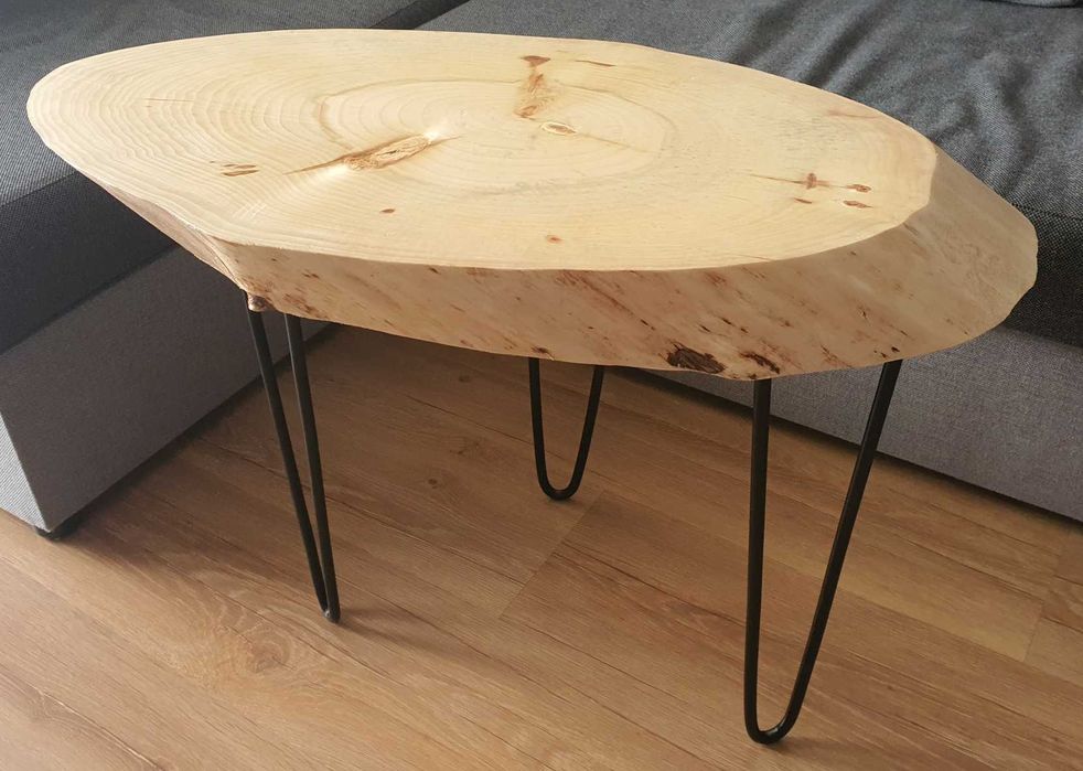 Plastry drewna, krążki drewniane, plaster na stół, stolik, topola