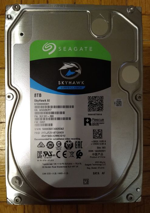 Dysk twardy SATA 8TB Seagate SkyHawk
