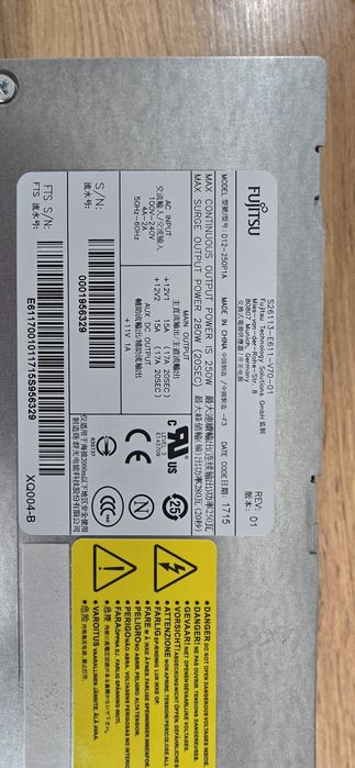 Zasilacz komputerowych Fujitsu D12-250P1A 280W