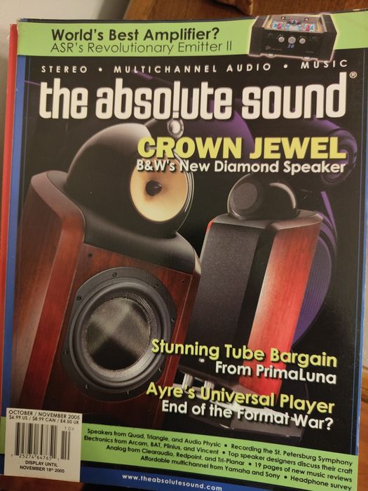 Para colecionadores revistas Stereophile, Absolute Sound  e