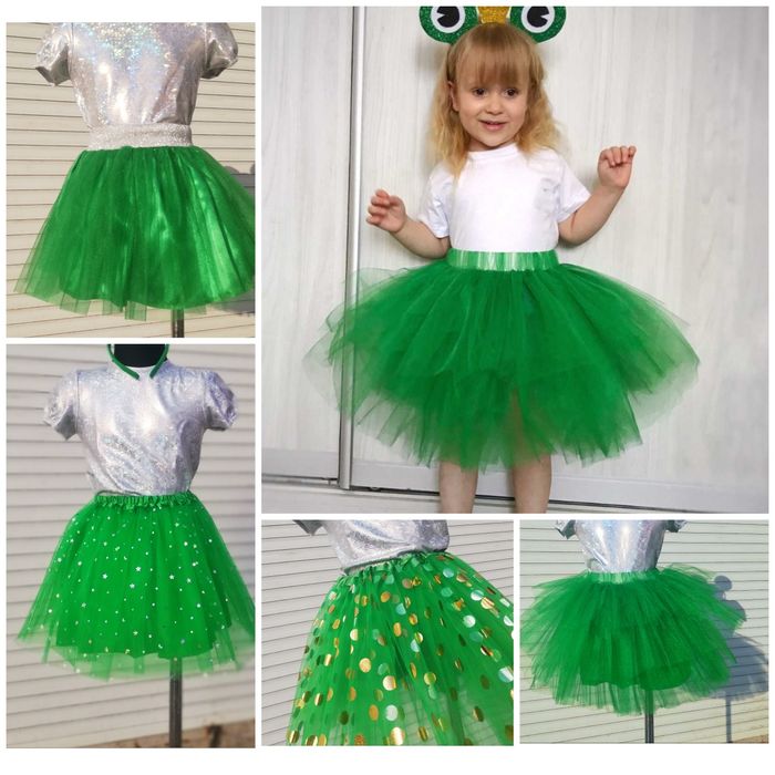 Фатинова зелена спідничка, Зелена юбка,костюм Жабки, костюм кульбаби