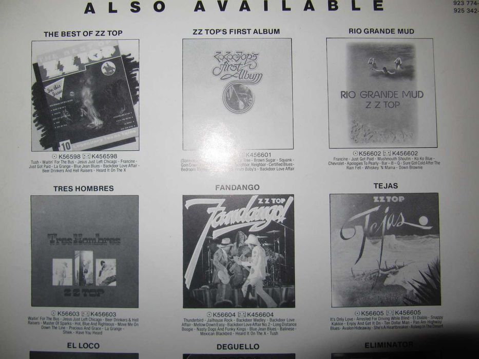 ZZ Top ‎–Afterburner- 1985 (NM/NM) Оригінал  - ІДЕАЛЬНИЙ Cтан