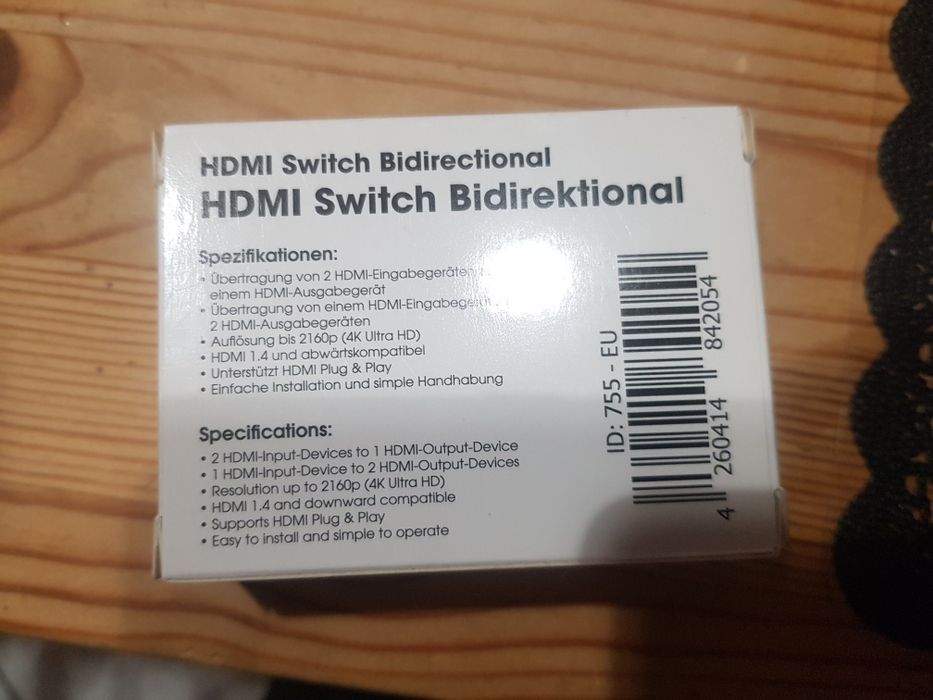 Rozdzielacz Przełącznik HDMI Dwukierunkowy