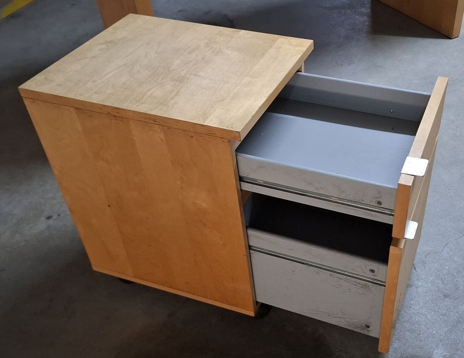 IKEA JONAS/MALM - secretária c/ painel deslizante e blocos de gavetas