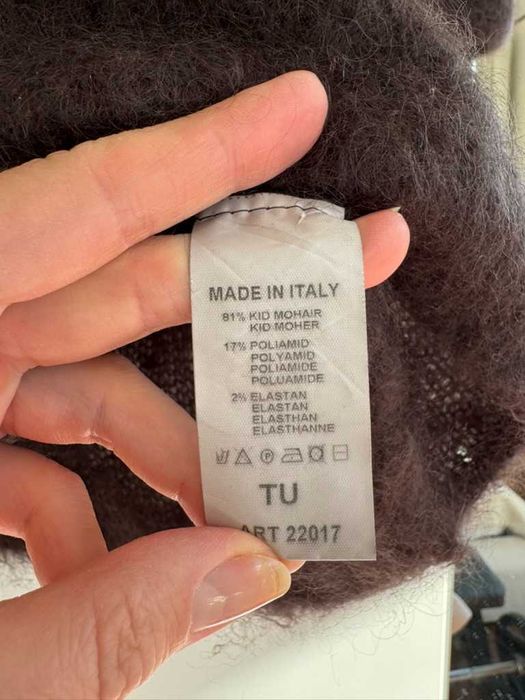 Sweter z kid moheru premium gorzka czekolada rozm uniwersalny