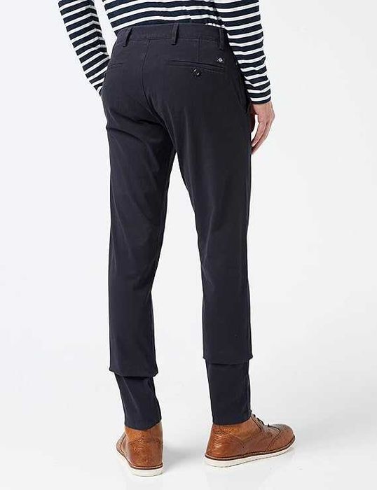 Męskie Spodnie DOCKERS Smart 360 Flex Chino Zwężane Granatowy 36W 32L