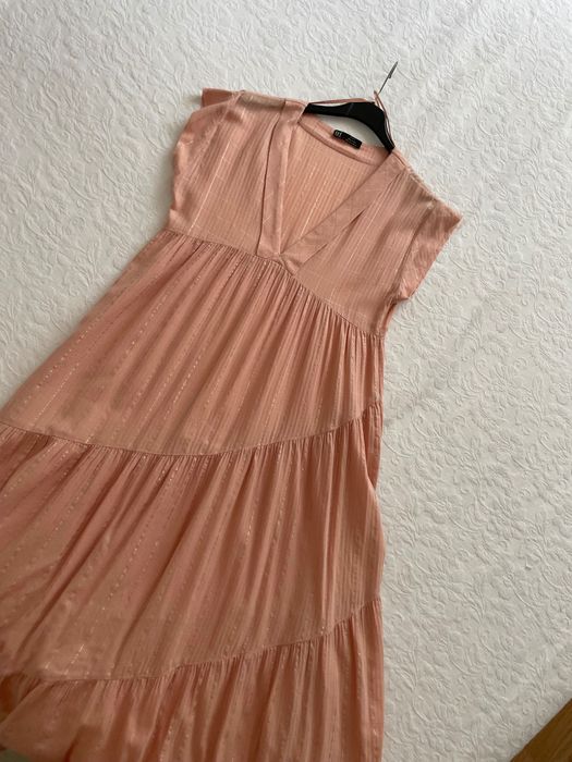 Vestido rosa comprido