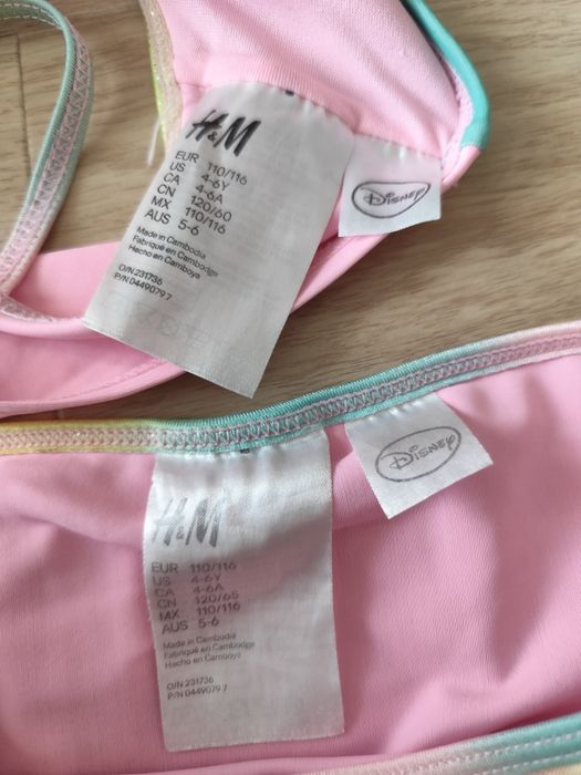 Kostium kąpielowy 110/116 Kraina Lodu ELSA H&M tęczowy