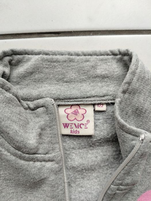Bluza rozpinana szara z aplikacją rozmiar 122/128
