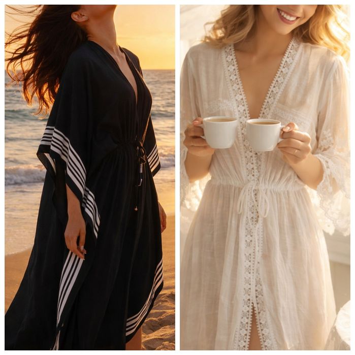 Халатик будуарний/пляжний