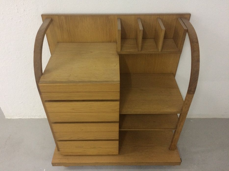 móvel armario estante madeira original moderno art deco vintage olaio