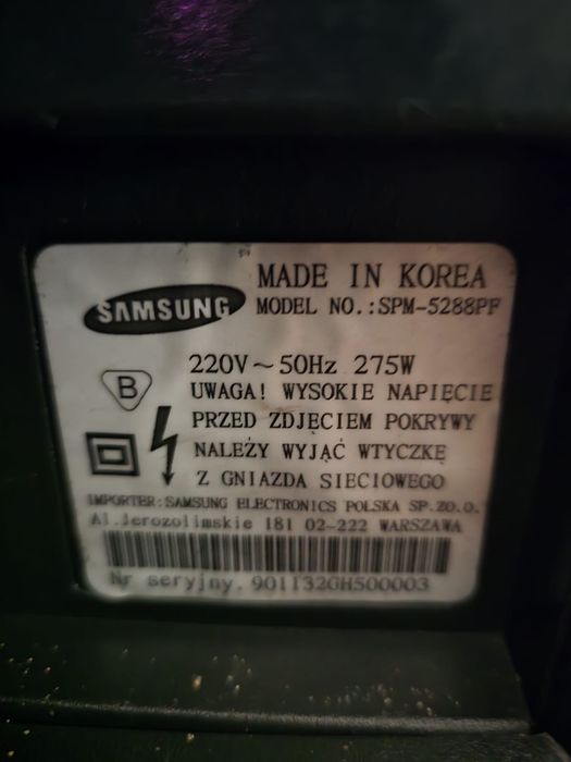 Duży telewizor projekcyjny Samsung Cinema SPM-5288PF SPRAWNY