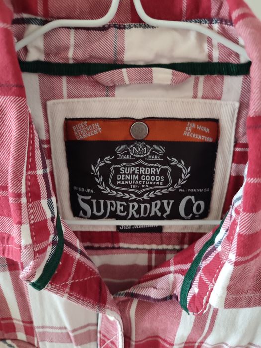 Koszula Superdry S/M kratka czerwona