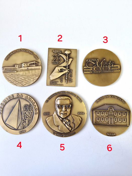 Medalhas de bronze commemorativas