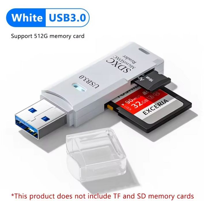 Кардрідер 2-в-1 USB 3.0,  для карт пам'яті SD та microSD (TF)