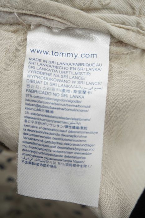 B56 krótkie spodenki damskie szorty Tommy Hilfiger beż bermudy M 38