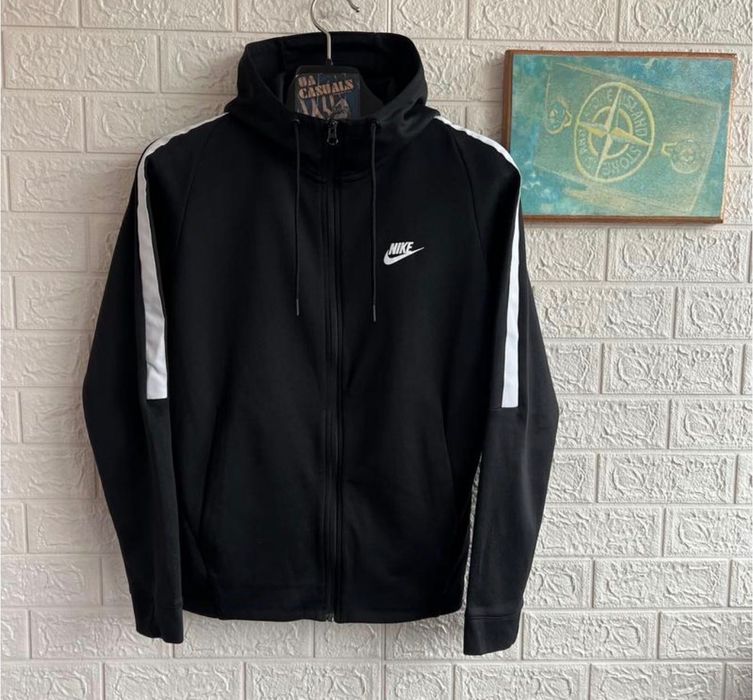 Зіп Худі Nike NSW jacket tribute олімпійка з капюшоном осіння чорні біркі з лампасами рМ