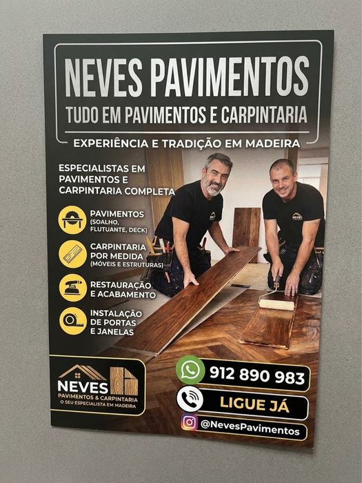 Servicos de capintaria e aplicacao de todo tipo de pavimentos em madeira