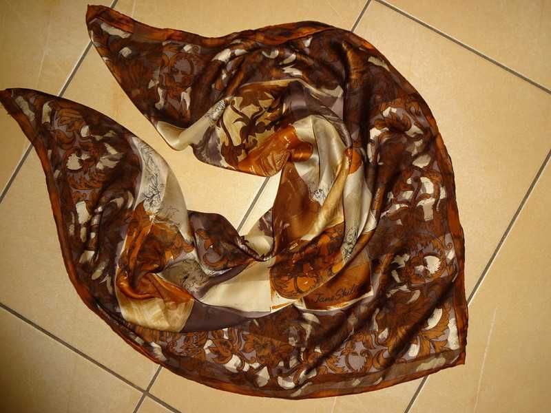 Jane Shilton Pure Silk ręcznie rolowana duża jedwabna chusta apaszka