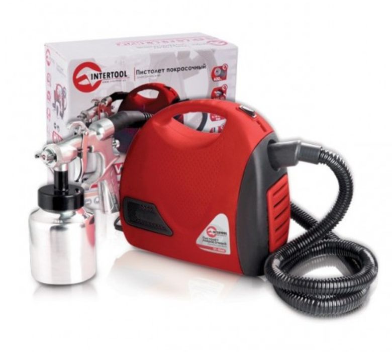 Краскопульт электрический Intertool DT-5060 Покрасочный пистолет. 
Нов