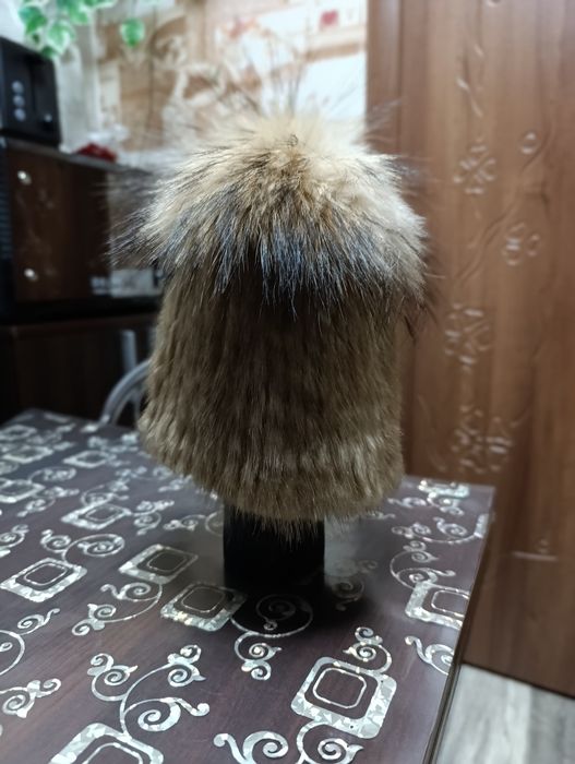 Детские парка с натуральным мехом, шапка норка