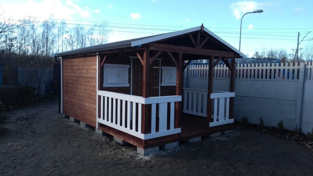 Promocja domek narzędziowy z tarasem 
 Ogrodowy narzedziowy z tarasem