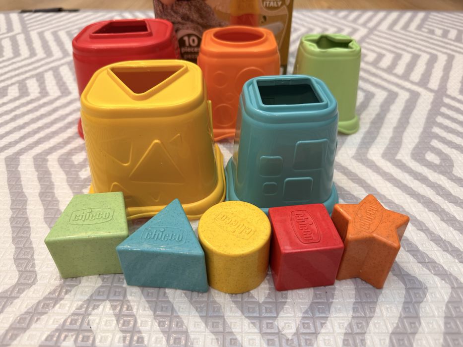 Zabawka edukacyjna CHICCO Eco+ Wieża 2w1 + wieża krążki