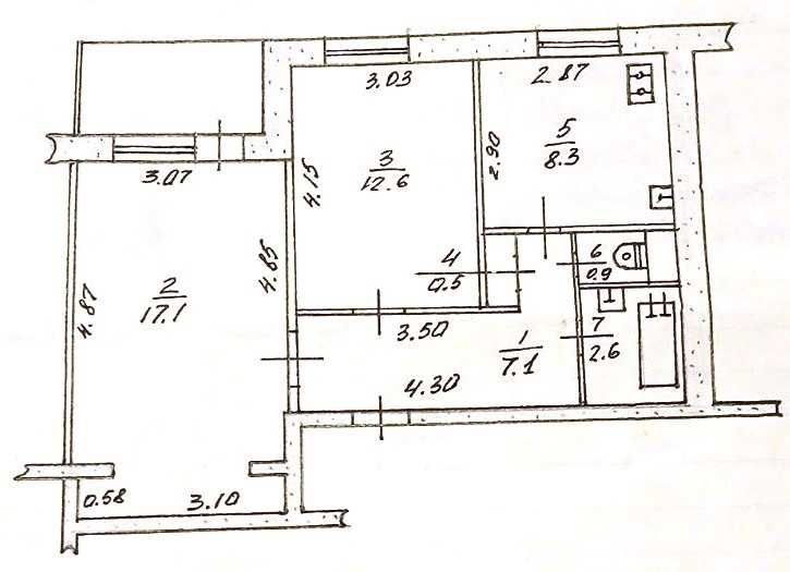 Продам 2-к квартиру, Космический район, район суда