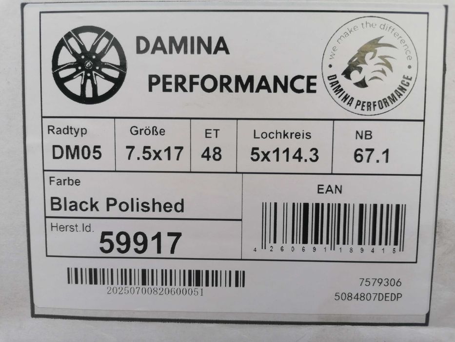 Felgi 17" 5x114,3 Dostawcze Renault Trafic Opel Vivaro Nissan Townstar Citan Nowe | #DM05