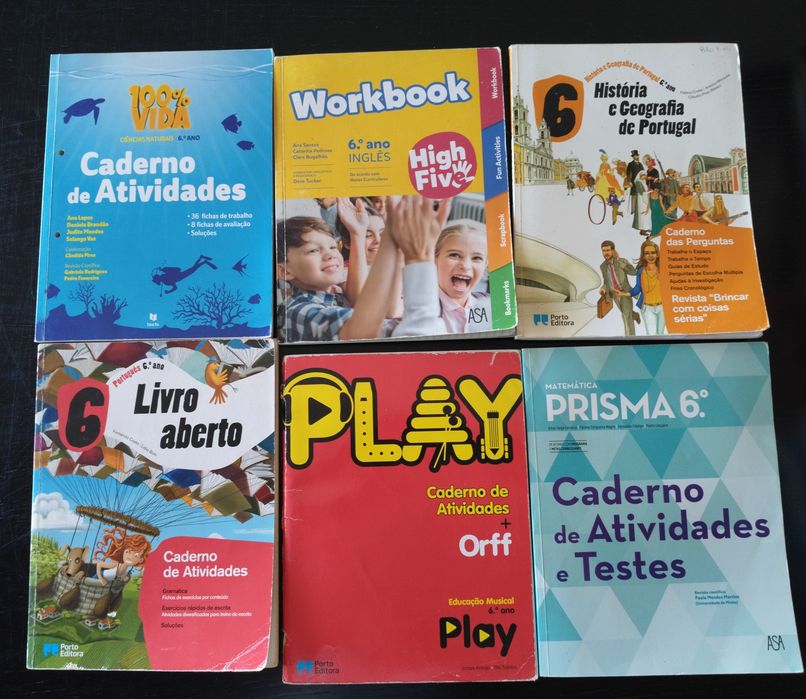 Cadernos de atividades escolares 6°Ano