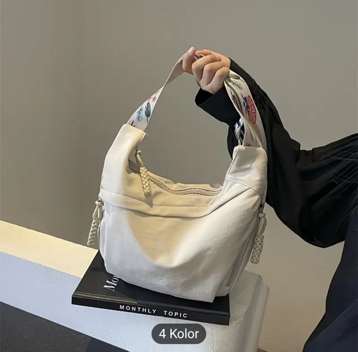 Beżowa torebka nerka codzienna nowa