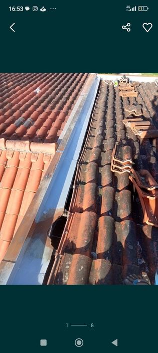 Lavagem de Telhados e fachadas e renovação do telhado