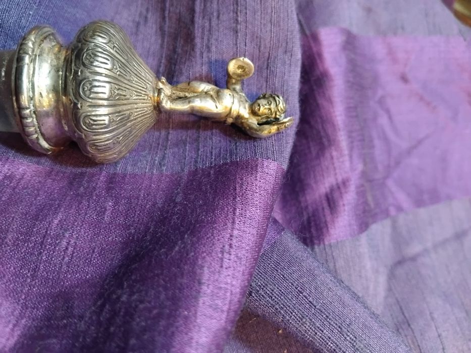 Rolha de garrafa em prata antiga
