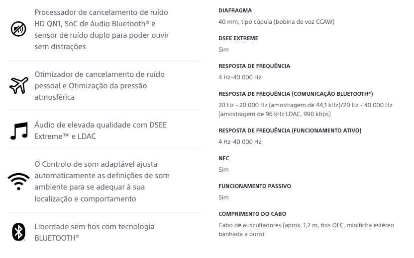 Sony WH-1000XM4 - Auscultadores com cancelamento de ruído sem fios