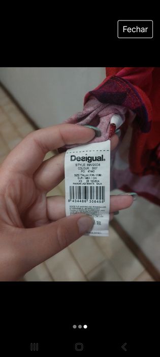 Vestido vermelho tamanho XS desigual