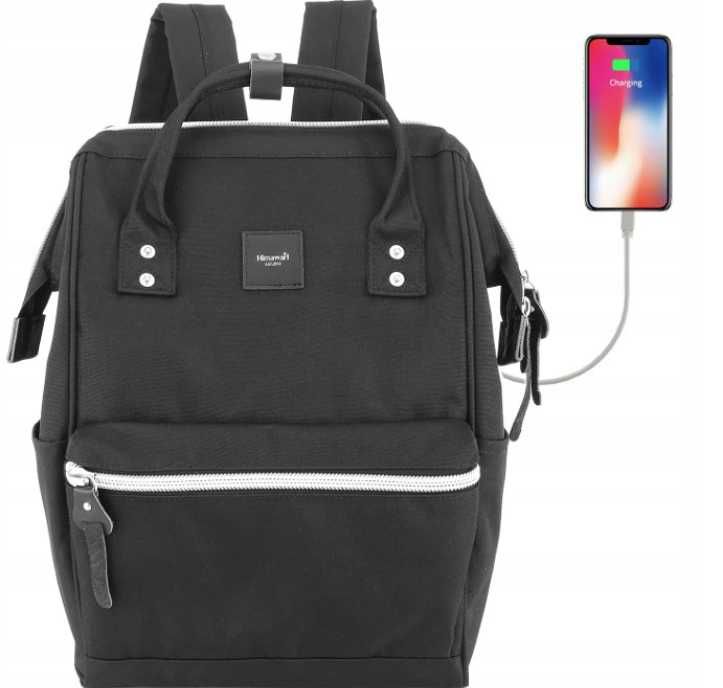 Plecak Himawari Sorrel HM1881 do samolotu wizzair lap. 13,3 USB czarn