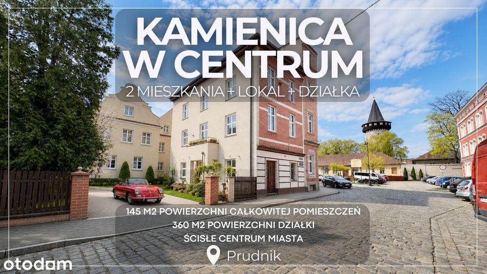 Kamienica z potencjałem w centrum Prudnika. Mieszkanie, ogród i lokal