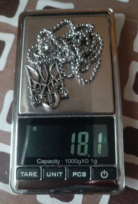 Кулон трезуб на ланцюжку Герб України