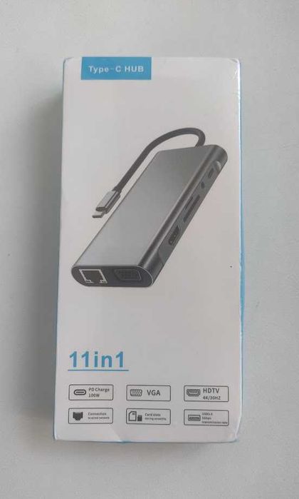 11-в-1 USB C-концентратор Док-станція Спліттер Splitter
