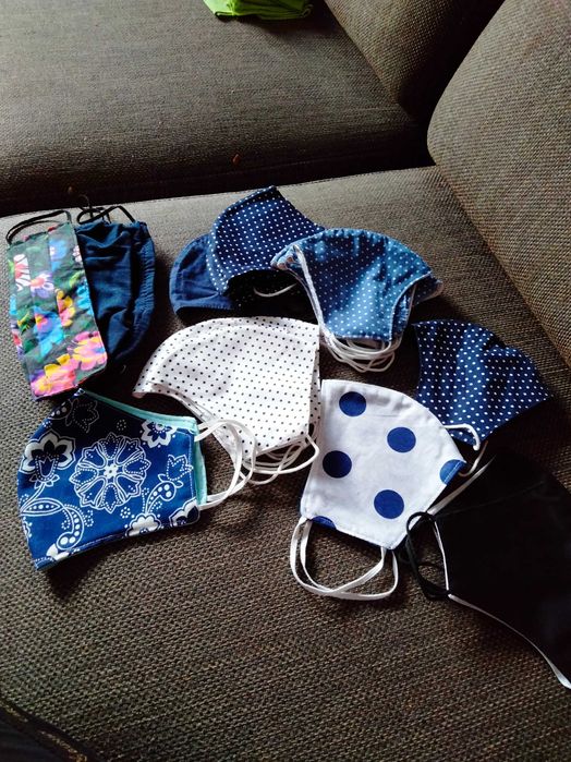 Maseczki uszyte przez krawcową